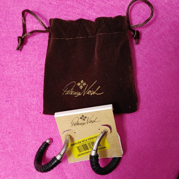 Patricia Nash Jewelry - Patricia Nash leather wrapped hoop earrings